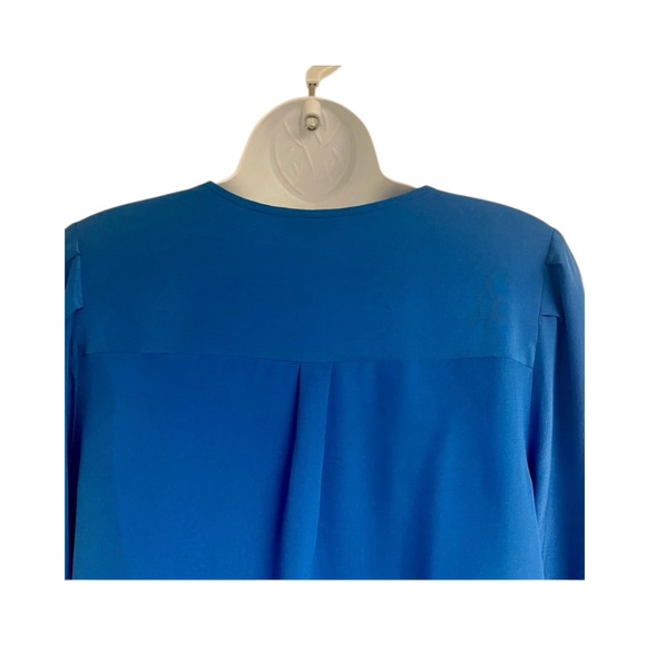 Joie Collarless V-Neck Long Sleeve Silk Blouse - Picture 7 of 7